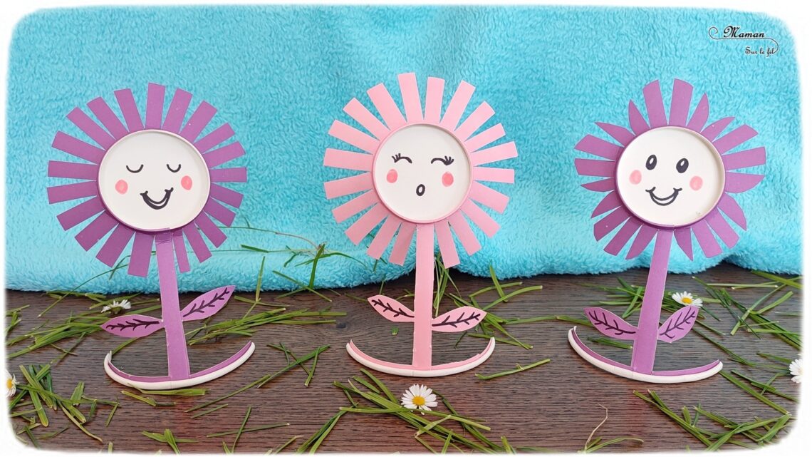 Fabriquer des fleurs avec des gobelets en carton colorés : une activité créative et manuelle enfants - Découpage et dessin pour un bricolage tout mignon - Bricolage à offrir pour les fêtes des mères, pères, grands-mères - Décoration 3D en relief - Champ de fleurs - Bricolage facile et original pour le printemps ou un thème sur les fleurs - Arts visuels Maternelle et élémentaire - Créativité - Cycle 1 ou 2 - Tutoriel Photos - mslf