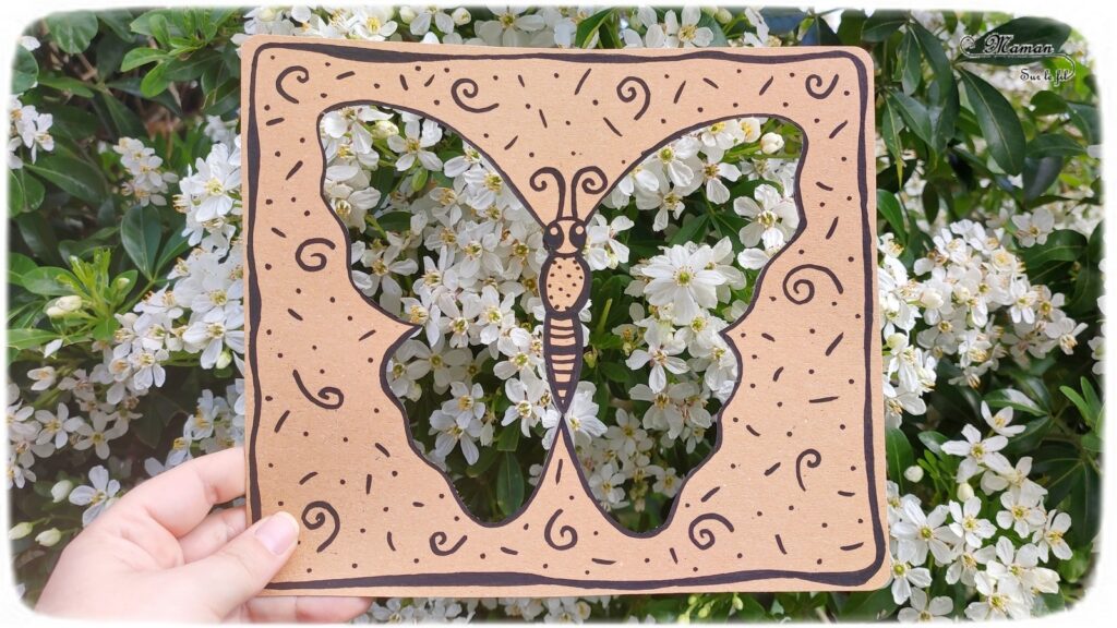 Un papillon en carton à décorer à volonté : activité créative et manuelle enfants - Récup, recyclage, surcyclage de carton et Land art - bricolage, dessin, jeu DIY - Invitation à créer dans la nature ou pas - Décoration - Bricolage facile et rapide pour le printemps ou un thème sur les insectes - Arts visuels Maternelle et élémentaire - Créativité - Cycle 1 ou 2 - tutoriel photos - mslf