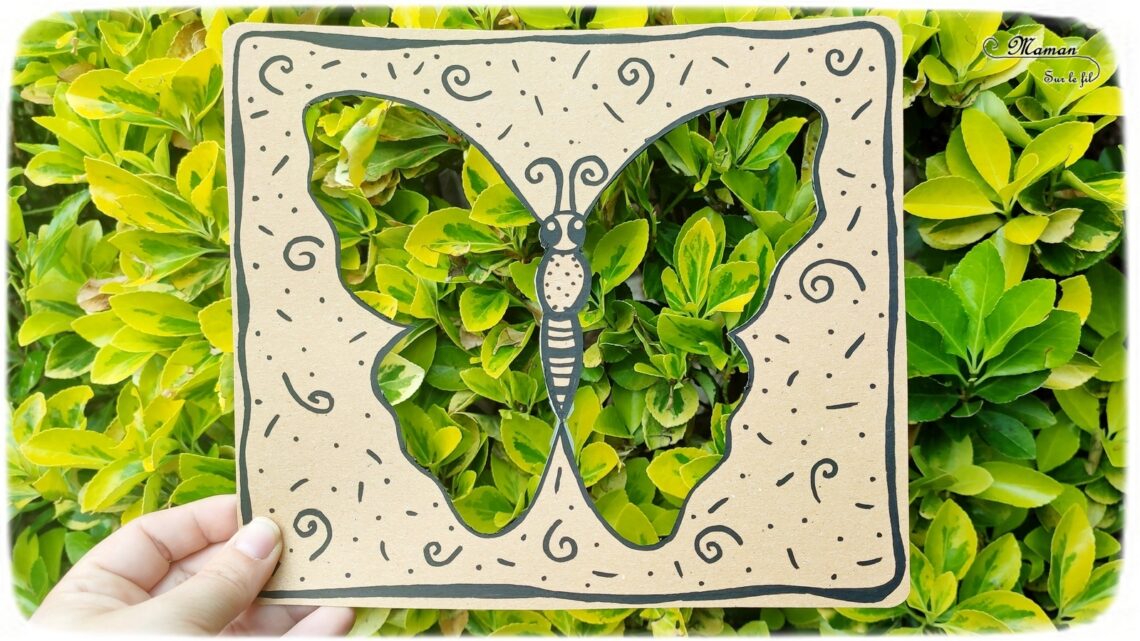 Un papillon en carton à décorer à volonté : activité créative et manuelle enfants - Récup, recyclage, surcyclage de carton et Land art - bricolage, dessin, jeu DIY - Invitation à créer dans la nature ou pas - Décoration - Bricolage facile et rapide pour le printemps ou un thème sur les insectes - Arts visuels Maternelle et élémentaire - Créativité - Cycle 1 ou 2 - tutoriel photos - mslf