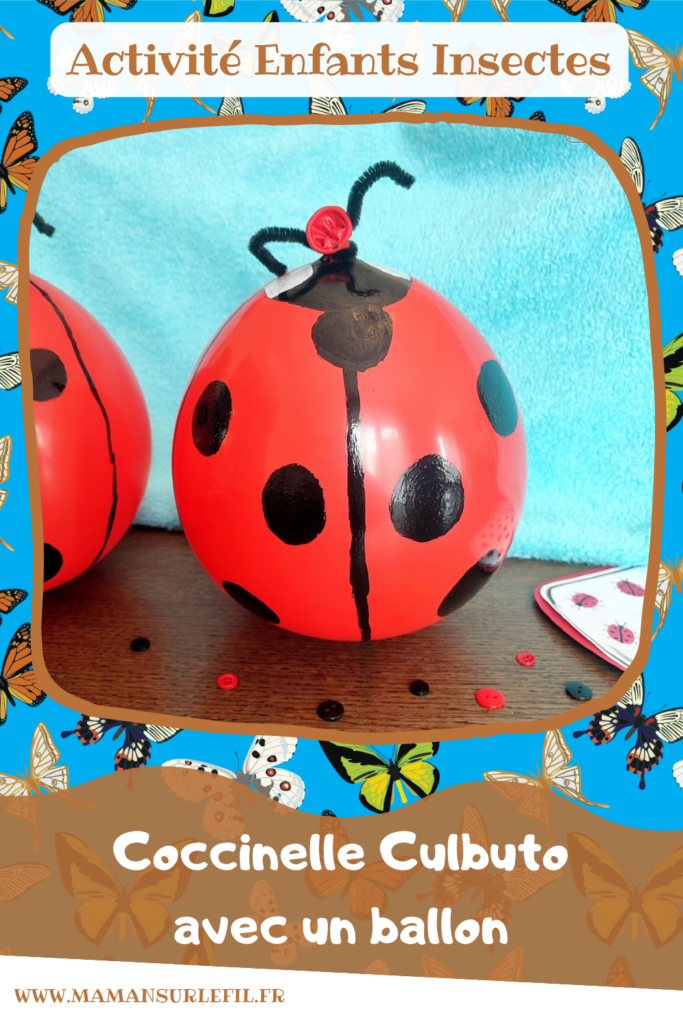 Fabriquer une coccinelle culbuto avec un ballon : un bricolage rigolo pour enfants - activité créative et manuelle, jeu DIY, atelier maternelle - Coccinelle qui danse - Motricité fine, peinture, dessin - Ballon de baudruche, bille et fil chenille - Jeu facile et fait maison - Pour le printemps ou un thème sur les insectes - Arts visuels Maternelle et élémentaire - Créativité - Cycle 1 ou 2 - tutoriel photos et vidéo - mslf