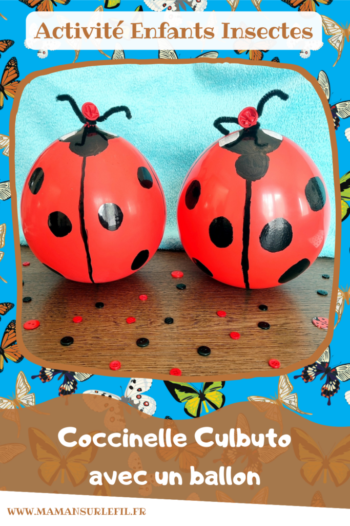 Fabriquer une coccinelle culbuto avec un ballon : un bricolage rigolo pour enfants - activité créative et manuelle, jeu DIY, atelier maternelle - Coccinelle qui danse - Motricité fine, peinture, dessin - Ballon de baudruche, bille et fil chenille - Jeu facile et fait maison - Pour le printemps ou un thème sur les insectes - Arts visuels Maternelle et élémentaire - Créativité - Cycle 1 ou 2 - tutoriel photos et vidéo - mslf