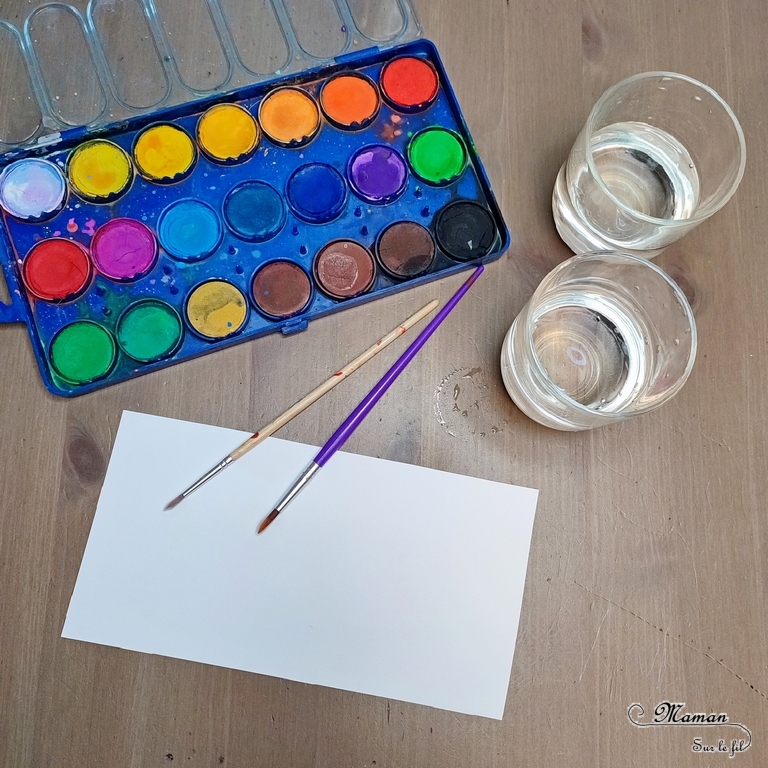 Activité créative, manuelle et peinture enfants - Cartes Arc-en-ciel en peinture et eau façon Aquarelle - Technique de peinture rigolote - Couleurs - Bricolage facile et rapide pour un thème sur la météo, le ciel, le printemps ou l'été - Arts visuels et atelier Maternelle et élémentaire - Créativité - Cycle 1 ou 2 - tutoriel photos et vidéos - mslf