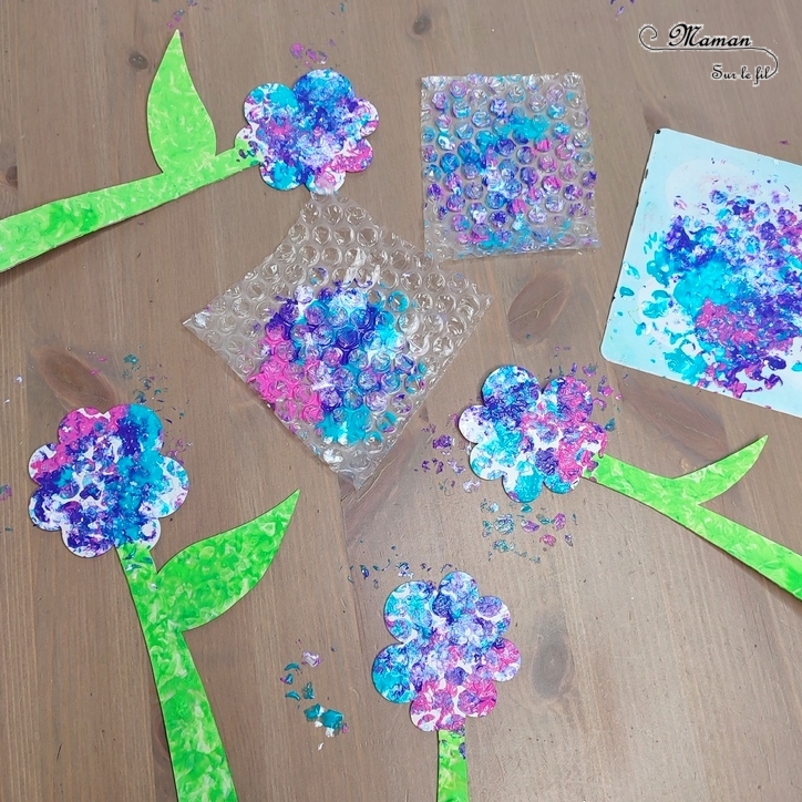 Pot de fleurs en carton à décorer : une activité créative et manuelle enfants - Peinture au papier froissé et au papier bulles, gommettes - Cadeau à offrir pour fête des mères, pères, grands-mères, parents... - Bricolage facile et original pour la fin d'année, le printemps ou un thème sur les fleurs - Arts visuels Maternelle et élémentaire - Créativité - Objet à fabriquer et décorer - Cycle 1 ou 2 - Tutoriel Photos - mslf