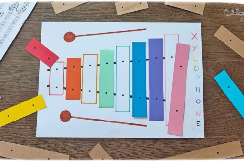 Activité créative, manuelle et pédagogique enfants - Puzzle Xylophone à reconstituer - Plusieurs niveaux : association couleurs et / ou rangement par taille - Récup, recyclage, surcyclage de chutes de papier - Découpage, jeu DIY - Logique - Bricolage facile et rapide pour un thème sur la fête de la musique - Arts visuels et atelier Maternelle et élémentaire - Créativité - Fichier PDF gratuit à télécharger et imprimer - Cycle 1 ou 2 - tutoriel photos et vidéos - mslf