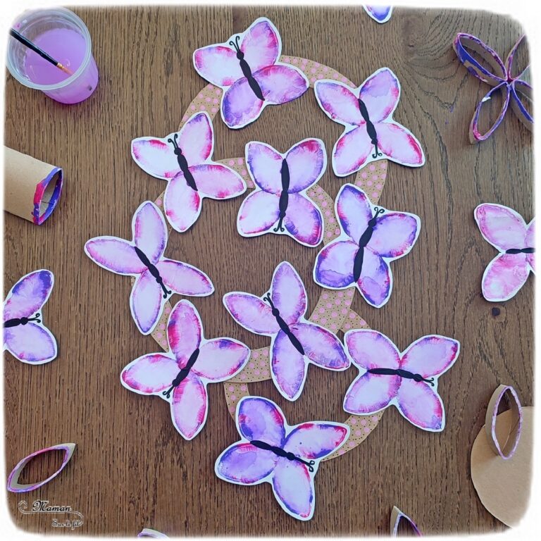 Papillon en carton et fleurs {Activité} - Maman Sur Le Fil