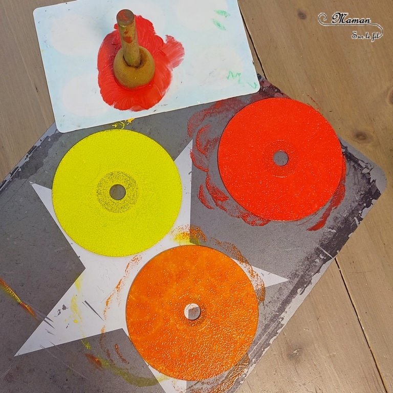 Activité créative et manuelle enfants - Créer des fruits d'été avec de vieux CD - Pastèque, citron et orange - Bricolage Récup' et peinture - Recyclage, surcyclage de compact disc - Dessin - Bricolage facile et rapide pour un thème sur les aliments, les fruits ou l'été - Arts visuels et atelier Maternelle et élémentaire - Créativité - Cycle 1 ou 2 - tutoriel photos - mslf