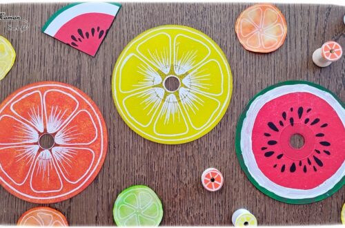 Activité créative et manuelle enfants - Créer des fruits d'été avec de vieux CD - Pastèque, citron et orange - Bricolage Récup' et peinture - Recyclage, surcyclage de compact disc - Dessin - Bricolage facile et rapide pour un thème sur les aliments, les fruits ou l'été - Arts visuels et atelier Maternelle et élémentaire - Créativité - Cycle 1 ou 2 - tutoriel photos - mslf