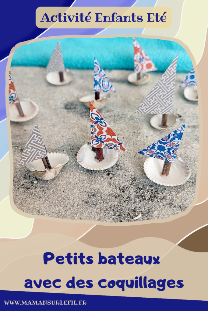 Activité créative et manuelle enfants - Fabriquer des petits bateaux avec des coquillages - Bricolage en Récup' Nature : coquillages et bâtons - Land art - Collage et papier - Décoration pour utiliser les trésors des vacances ramassés sur la plage - Recyclage, surcyclage - Atelier nature - Bricolage facile et rapide pour un thème sur les véhicules, les navires et de la plage - Arts visuels et atelier Maternelle et élémentaire - Créativité - Cycle 1 ou 2 - tutoriel photos et vidéo - mslf