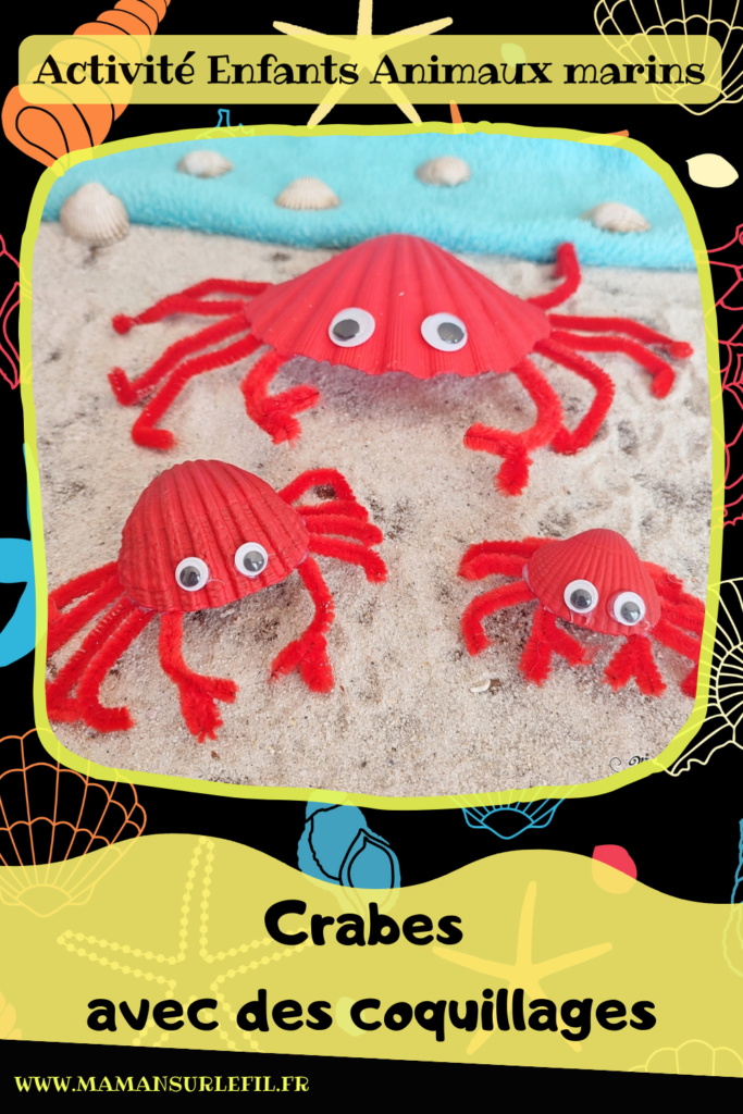 Activité créative et manuelle enfants - Fabriquer des crabes avec des coquillages - Bricolage en Récup' Nature - Land art - Peinture, yeux mobiles et fils chenille - Décoration pour utiliser les trésors des vacances ramassés sur la plage - Recyclage, surcyclage - Atelier nature - Bricolage facile et rapide pour un thème sur les animaux marins et de la plage - Arts visuels et atelier Maternelle et élémentaire - Créativité - Cycle 1 ou 2 - tutoriel photos - mslf