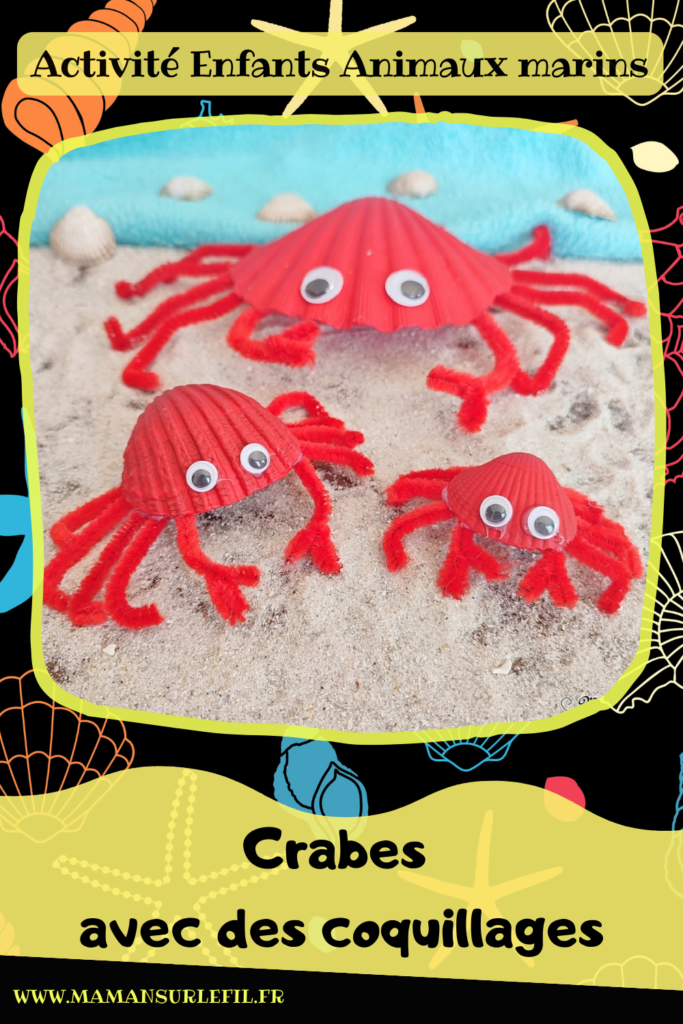 Activité créative et manuelle enfants - Fabriquer des crabes avec des coquillages - Bricolage en Récup' Nature - Land art - Peinture, yeux mobiles et fils chenille - Décoration pour utiliser les trésors des vacances ramassés sur la plage - Recyclage, surcyclage - Atelier nature - Bricolage facile et rapide pour un thème sur les animaux marins et de la plage - Arts visuels et atelier Maternelle et élémentaire - Créativité - Cycle 1 ou 2 - tutoriel photos - mslf