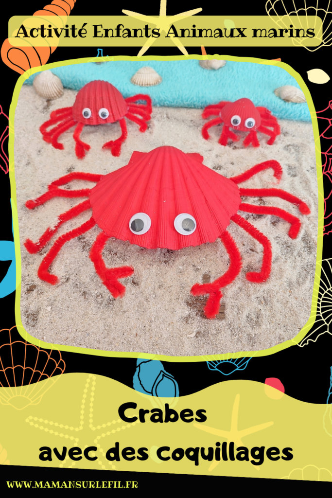 Activité créative et manuelle enfants - Fabriquer des crabes avec des coquillages - Bricolage en Récup' Nature - Land art - Peinture, yeux mobiles et fils chenille - Décoration pour utiliser les trésors des vacances ramassés sur la plage - Recyclage, surcyclage - Atelier nature - Bricolage facile et rapide pour un thème sur les animaux marins et de la plage - Arts visuels et atelier Maternelle et élémentaire - Créativité - Cycle 1 ou 2 - tutoriel photos - mslf