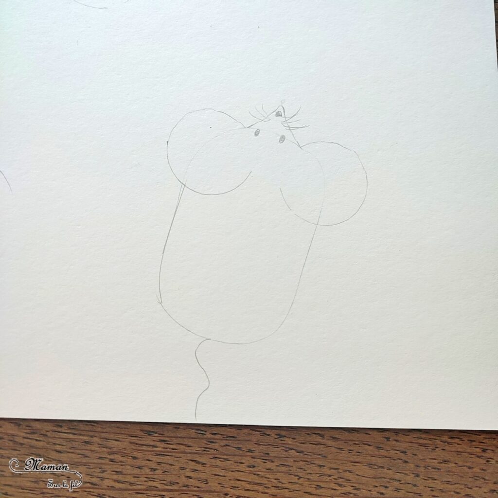 Activité créative et manuelle enfants - Dessiner des souris graphiques avec une souris informatique - Graphisme aux marqueurs métalliques, dessin avec bouchon - Bricolage facile et rapide pour un thème sur les animaux de la ferme, domestiques ou les rongeurs - Arts visuels et atelier Maternelle et élémentaire - Créativité - Cycle 1 ou 2 - tutoriel photos - mslf