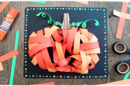 Activité créative et manuelle enfants - Créer une citrouille en 3D avec des bandes de papier - Relief avec du papier découpé, tourné et collé - spirales - Dessin et graphismes - Carton déchiré pour la tige - Thème Halloween, Fruits, Alimentation, Automne - Bricolage facile et rapide - Arts visuels et atelier Maternelle et élémentaire - Créativité - Cycle 1 ou 2 - tutoriel photos - mslf