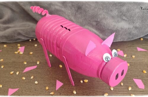 Activité créative et manuelle enfants - Fabriquer un cochon tirelire avec une bouteille de lait - Récup', recyclage, surcyclage - Bâtonnets de glace en bois - Bricolage et Peinture - Bricolage facile et rapide pour un thème sur les animaux de la ferme - Arts visuels et atelier Maternelle et élémentaire - Créativité - Cycle 1 ou 2 - tutoriel photos - mslf