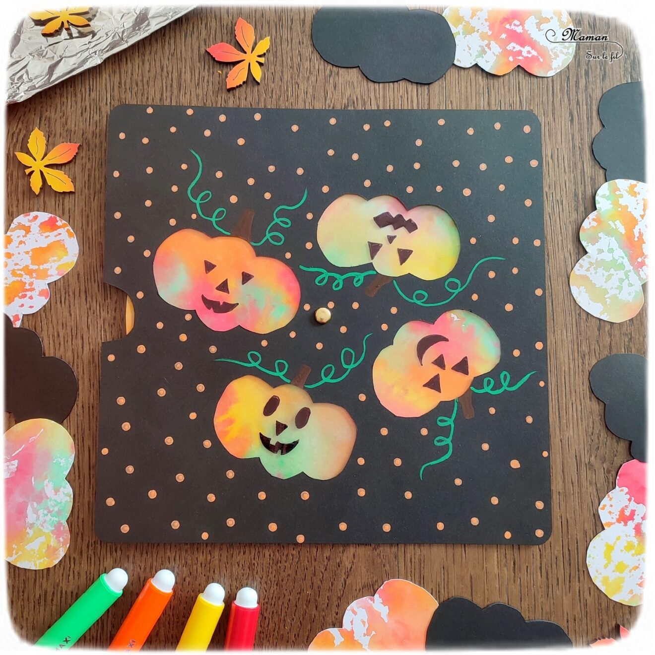 Kit Créatif Halloween Pour Enfants - 24 Cartes + 24 Autocollants + 24 Rubans - Thème Citrouille, Fantômes - Activité DIY Pour Décorer - Âge Recommandé 3 Ans Et Plus