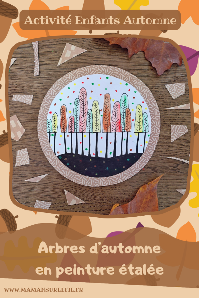 Activité créative et manuelle enfants - Arbres d'automne à la peinture étalée - Peinture à la raclette, règle ou bout de carton - Arts visuels en cercle - dessin et graphismes - Tableau automnal avec une technique de peinture rigolote - Récup', recyclage, surcyclage - Découpage, peinture, collage, Arts visuels - Bricolage - Thème Automne, forêt, arbres - Bricolage facile et rapide - Arts visuels et atelier Maternelle et élémentaire - Créativité - Cycle 1 ou 2 - tutoriel photos et vidéos - mslf