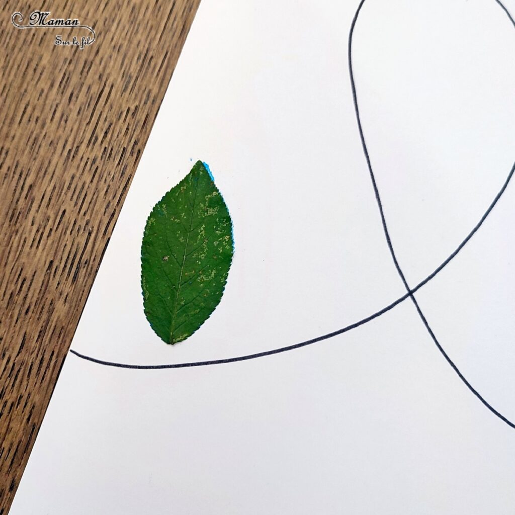 Activité créative et manuelle enfants - Peindre une guirlande lumineuse avec des empreintes de feuilles d'automne - Peinture, graphismes et dessins - Peindre une guirlande électrique avec de la gouache en stick et la nature - feuilles mortes d'automne - Activité de transition entre l'automne et Noël ou la nouvelle année - Land art, atelier nature - Arts visuels - Bricolage - Thème Décorations de Noël, arbres, feuilles, hiver, Noël, nouvel an, cartes de bonne année, de vieux - Bricolage facile et rapide - Arts visuels et atelier Maternelle et élémentaire - Créativité - Cycle 1 ou 2 - tutoriel photos - mslf