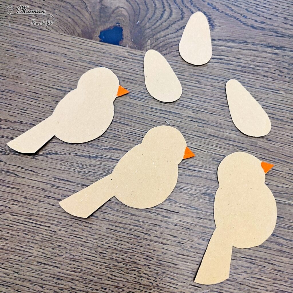 Fabriquer des petits oiseaux d'hiver frigorifiés et frileux : activité créative et manuelle enfants - Bricolage et décoration à base de papier, de récup' de carton, d'éléments de la nature et de corde - Suspension, recyclage et surcyclage - Land art - Couleurs hivernales Bleu, Kraft et blanc - Décorations Noël et Hiver - Arts visuels et Bricolage - Thème hiver, Noël - Bricolage facile - Arts visuels et atelier Maternelle et élémentaire - Créativité - Cycle 1 ou 2 - tutoriel photos - mslf