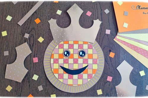 Créer une galette mignonne en mosaïque de papiers : activité créative et manuelle enfants - Géométrie, découpage, collage - Dessin, Visage rigolo et couronne - Récup' de chutes de papier, de magazines et de couronnes de l'épiphanie - Arts visuels et Bricolage maternelle ou élémentaire (cycles 1, 2 et 3) - Thème Epiphanie, Galette, Fête des rois - Créativité - tutoriel photos - mslf