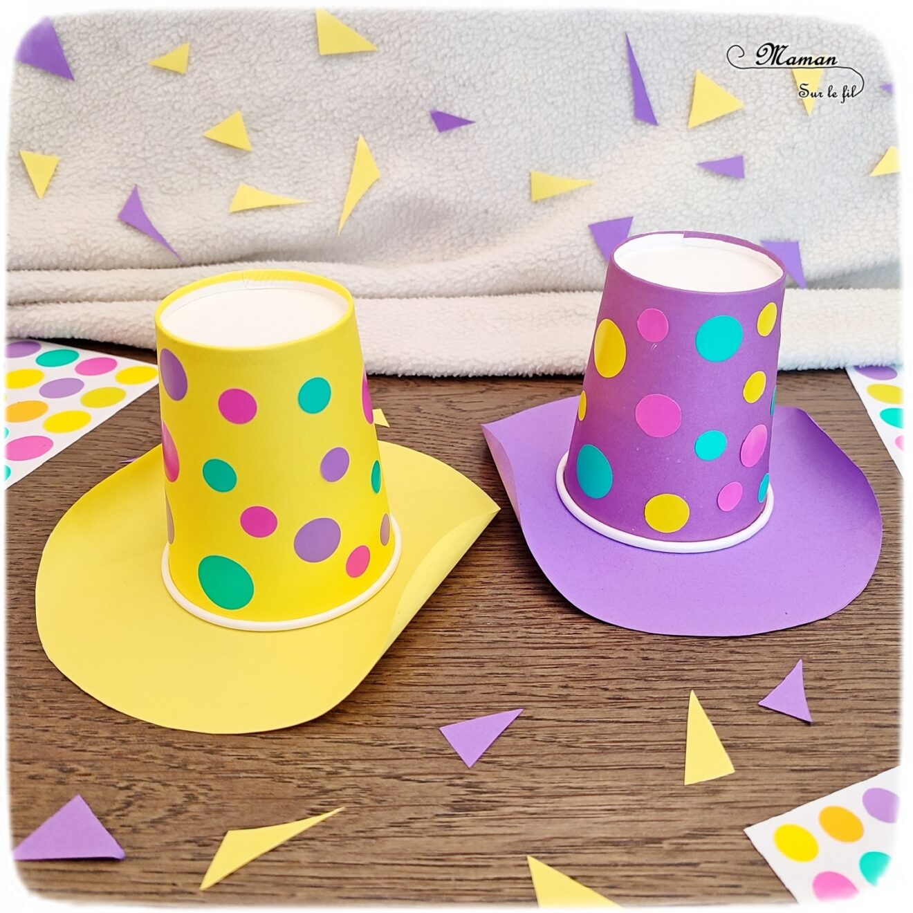 Examples Chapeau Rigolo Chapeaux de Carnaval avec des gobelets {Activité} - Maman Sur Le Fil