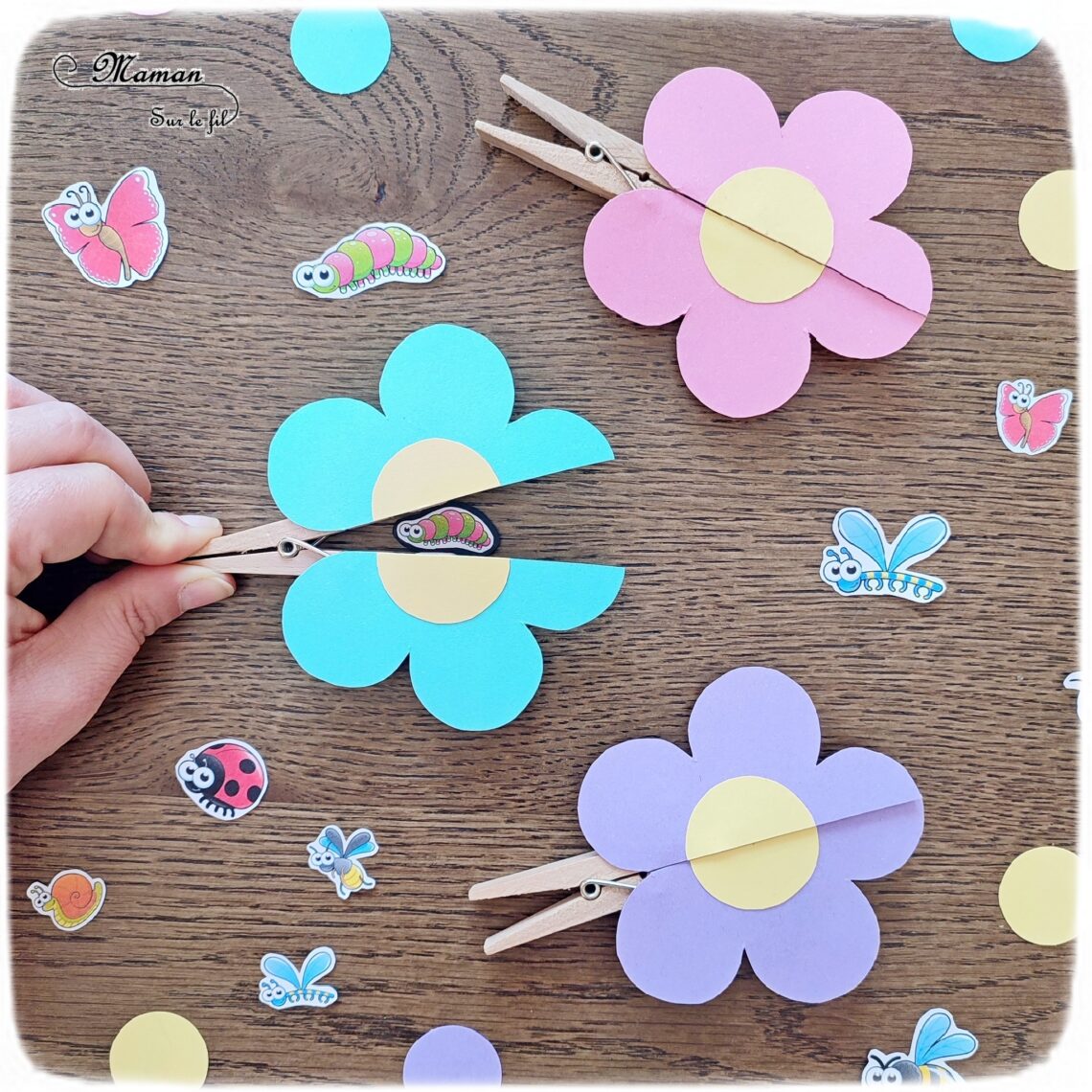 Fleur qui s'ouvre et insecte caché {Activité} - Maman Sur Le Fil