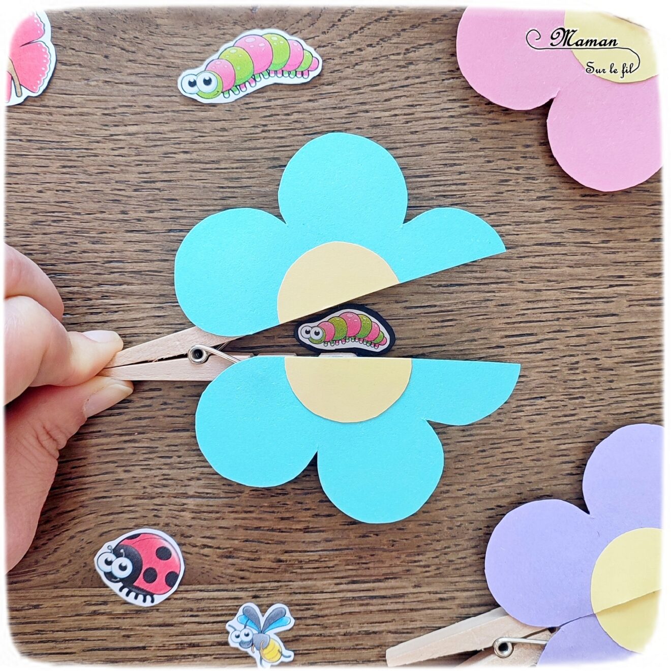 Fleur qui s'ouvre et insecte caché {Activité} - Maman Sur Le Fil