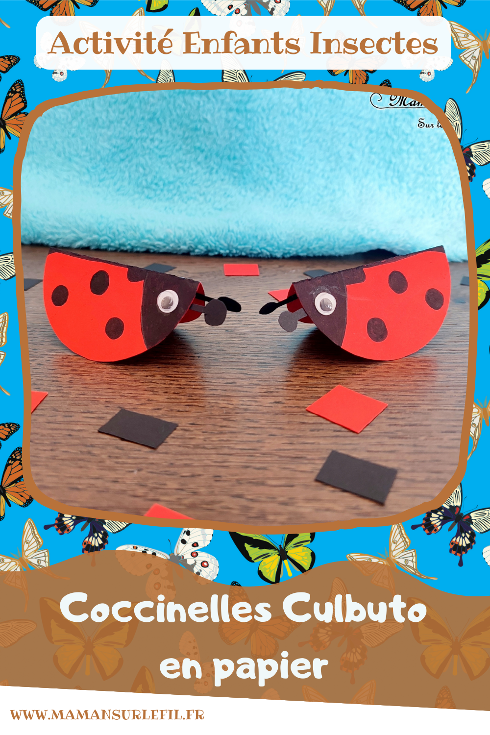 Fabriquer des coccinelles Culbuto en papier : activité créative, rigolote et manuelle enfants - A partir d'un cercle de papier rouge - Compas, géométrie, découpage, dessin - Coccinelles qui se balancent - Bricolage simple, sympa et ludique - Arts visuels Maternelle et cycle 2 - Thème Insectes et petites bêtes, jardin, printemps - Arts visuels et atelier Maternelle et élémentaire - Créativité - Cycle 1 ou 2 - tutoriel photos et vidéo - mslf