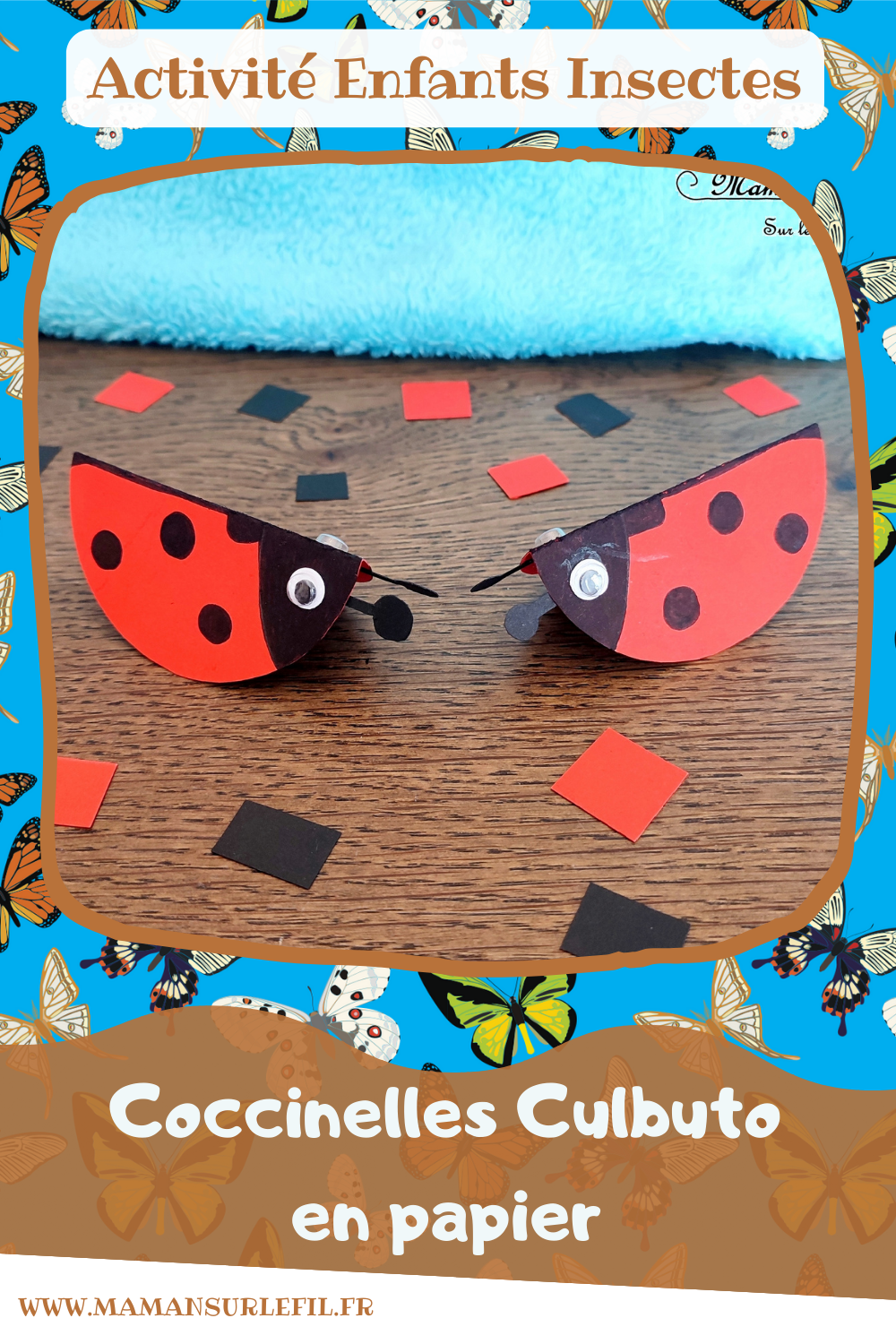 Fabriquer des coccinelles Culbuto en papier : activité créative, rigolote et manuelle enfants - A partir d'un cercle de papier rouge - Compas, géométrie, découpage, dessin - Coccinelles qui se balancent - Bricolage simple, sympa et ludique - Arts visuels Maternelle et cycle 2 - Thème Insectes et petites bêtes, jardin, printemps - Arts visuels et atelier Maternelle et élémentaire - Créativité - Cycle 1 ou 2 - tutoriel photos et vidéo - mslf