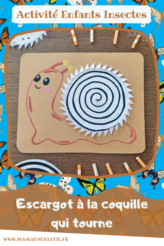 Fabriquer un escargot à la coquille qui tourne : activité créative, récup' et manuelle enfants - Géométrie, cercle, compas ou utilisation du gabarit fourni - PDF gratuit à imprimer - Découpage, dessin - Récup', recyclage, surcyclage de carton - Travail du souffle avec une paille - Bricolage sympa et rigolo - Arts visuels Maternelle et cycle 2 - Thème Insectes et petites bêtes, jardin, printemps, automne - Arts visuels et atelier Maternelle et élémentaire - Créativité - Cycle 1 ou 2 - tutoriel photos et vidéo - mslf