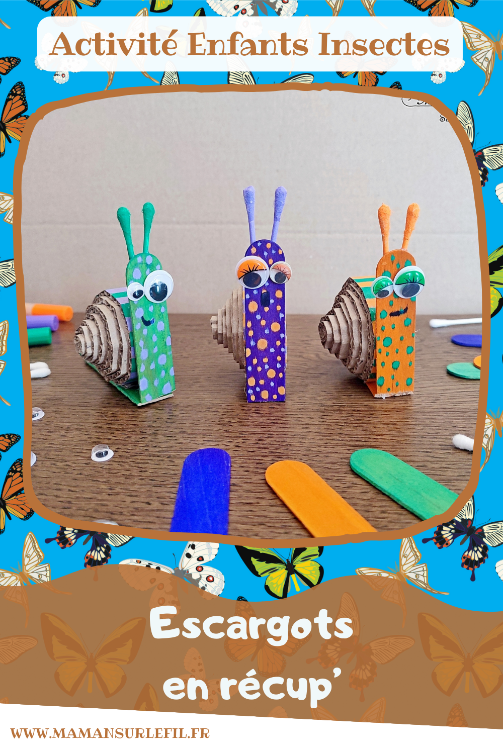 Escargots en carton enroulé et récup' {Activité} - Maman Sur Le Fil