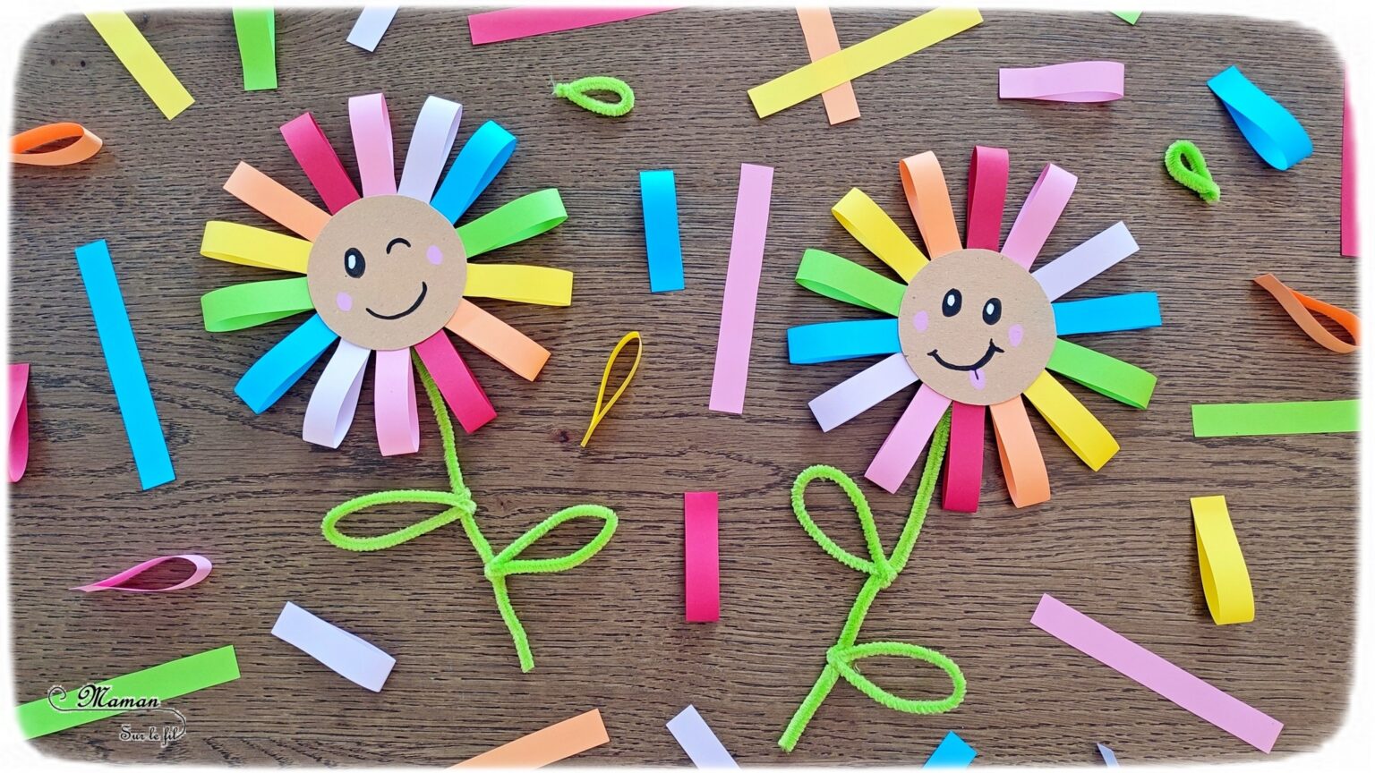 Activite Manuelle Fabriquer Des Fleurs En Papier Maternelle