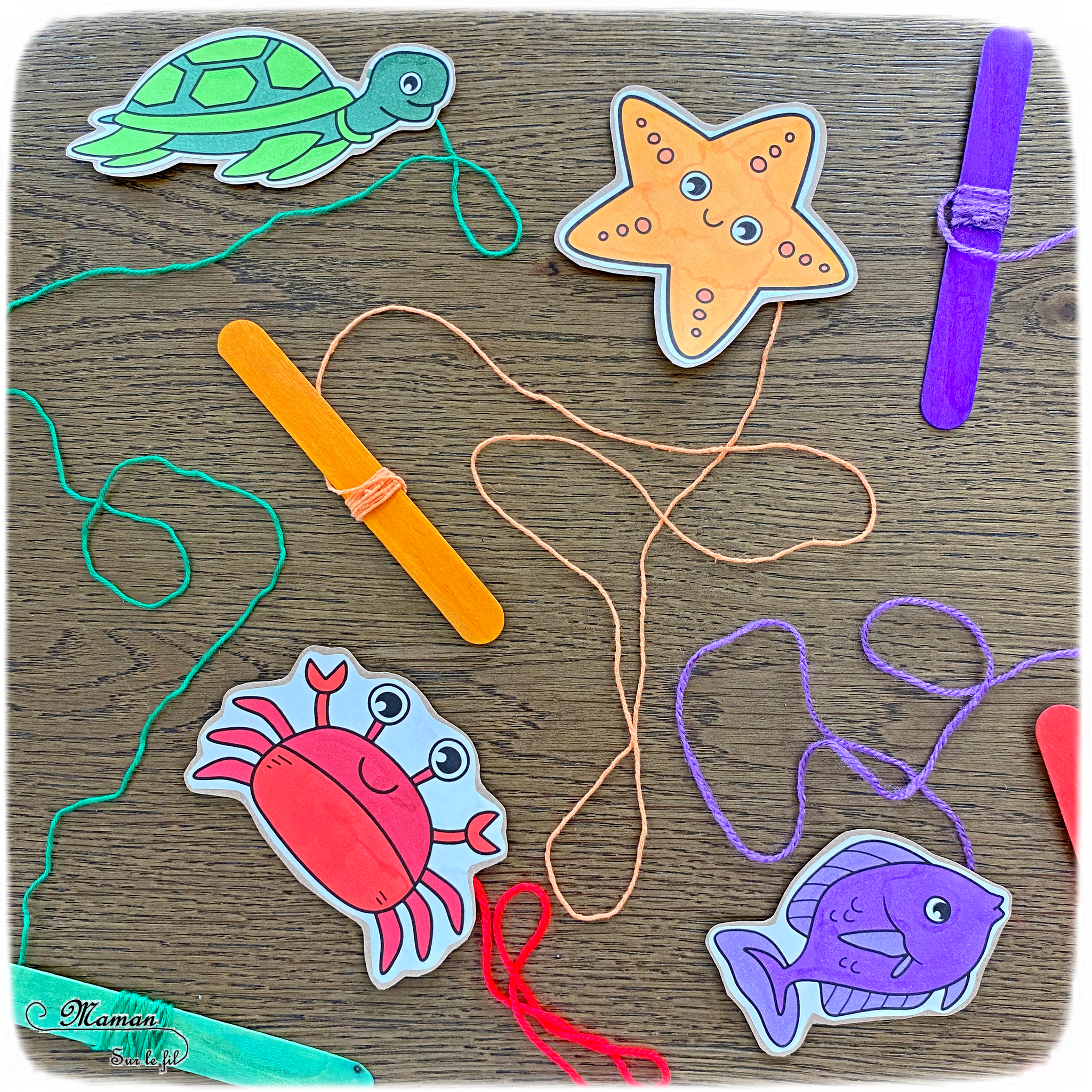 Meafeng Busy Board Libro Montessori Interattivo 1 Anno, Busy Book sensoriale educativo, Giochi Montessori 1 2 3 4 Anni, Pannello di Feltro attività, Valigetta Montessori Bambini (Oceano