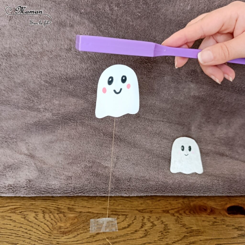 Petit fantôme en papier qui vole : activité créative et manuelle enfants - Fabriquer un fantôme mignon qui vole grâce à un trombone et un aimant - Expérience et bricolage rigolo et ludique pour Halloween - Découpage et dessin - Thème Halloween, créatures légendaires et imaginaires - Bricolage rapide et facile - Arts visuels Maternelle et cycle 2 - Maternelle et élémentaire - Créativité - Cycle 1 ou 2 - tutoriel photos et vidéo - mslf
