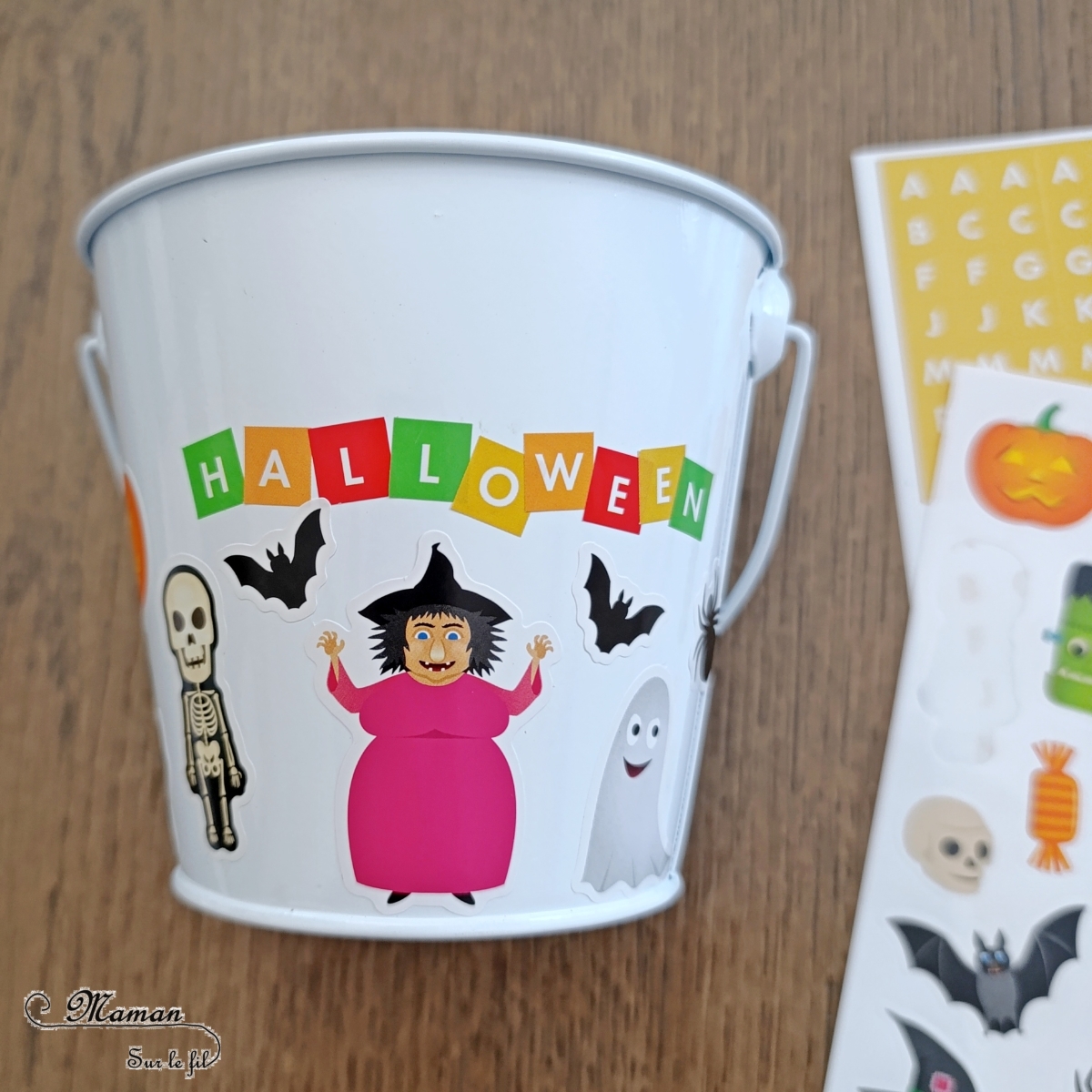 2 Pièces Seau à Bonbons D'Halloween Avec Lumière LED, Seau Halloween