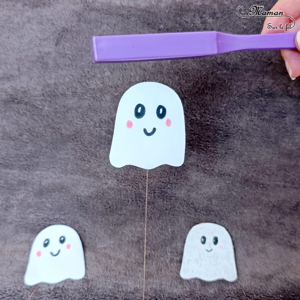 Petit fantôme en papier qui vole : activité créative et manuelle enfants - Fabriquer un fantôme mignon qui vole grâce à un trombone et un aimant - Expérience et bricolage rigolo et ludique pour Halloween - Découpage et dessin - Thème Halloween, créatures légendaires et imaginaires - Bricolage rapide et facile - Arts visuels Maternelle et cycle 2 - Maternelle et élémentaire - Créativité - Cycle 1 ou 2 - tutoriel photos et vidéo - mslf