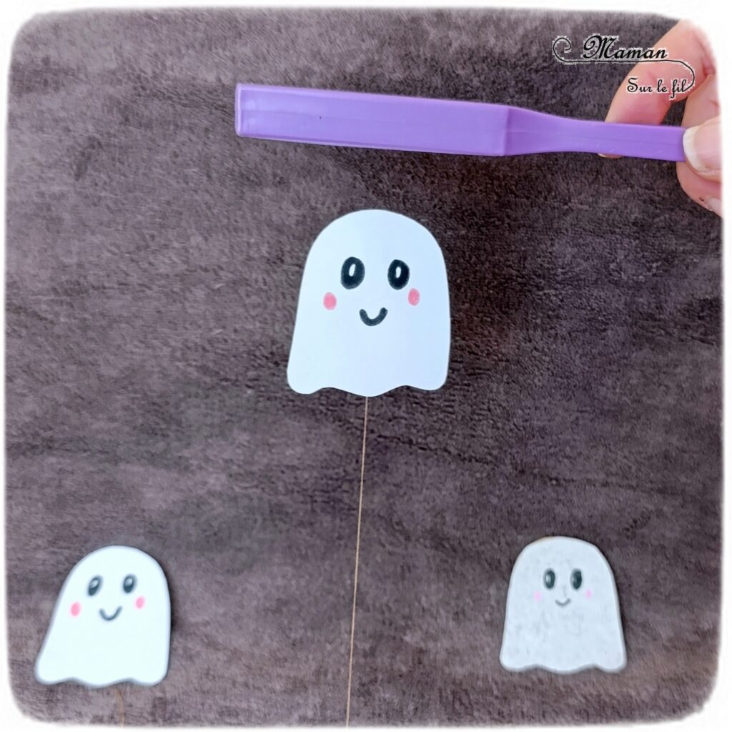 Petit fantôme en papier qui vole : activité créative et manuelle enfants - Fabriquer un fantôme mignon qui vole grâce à un trombone et un aimant - Expérience et bricolage rigolo et ludique pour Halloween - Découpage et dessin - Thème Halloween, créatures légendaires et imaginaires - Bricolage rapide et facile - Arts visuels Maternelle et cycle 2 - Maternelle et élémentaire - Créativité - Cycle 1 ou 2 - tutoriel photos et vidéo - mslf