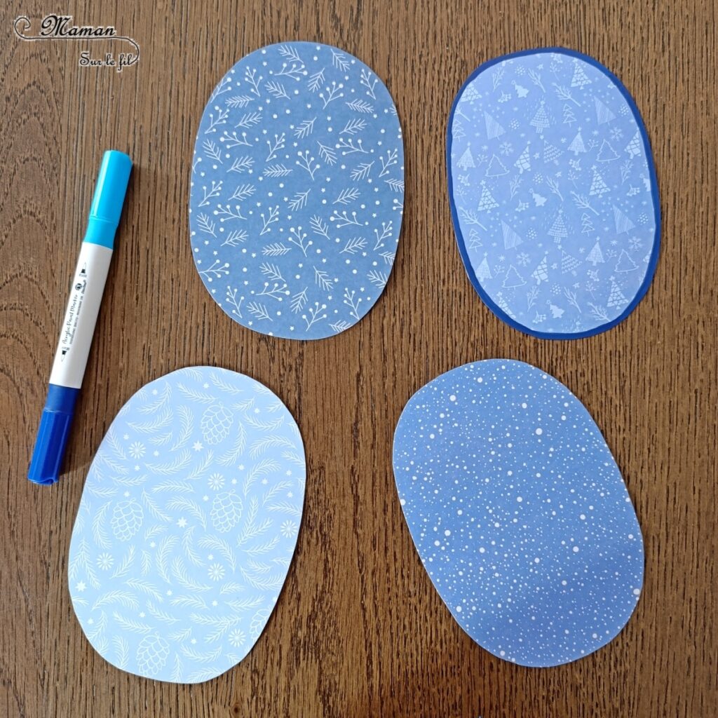 Fabriquer une galerie de portraits de bonhommes de neige : activité créative, récup' et manuelle enfants - Tableaux avec cadres à l'ancienne en carton - Surcyclage, recyclage - Découpage, collage, peinture, dessin - Géométrie, cercles, compas - Décoration hivernale DIY - Thème hiver, neige - Bricolage et décoration sympa et facile - Arts visuels Maternelle et cycle 2 - Maternelle et élémentaire - Créativité - Cycle 1 ou 2 - tutoriel photos - mslf