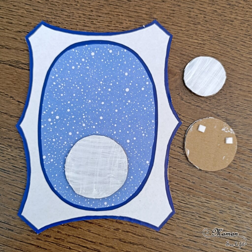 Fabriquer une galerie de portraits de bonhommes de neige : activité créative, récup' et manuelle enfants - Tableaux avec cadres à l'ancienne en carton - Surcyclage, recyclage - Découpage, collage, peinture, dessin - Géométrie, cercles, compas - Décoration hivernale DIY - Thème hiver, neige - Bricolage et décoration sympa et facile - Arts visuels Maternelle et cycle 2 - Maternelle et élémentaire - Créativité - Cycle 1 ou 2 - tutoriel photos - mslf