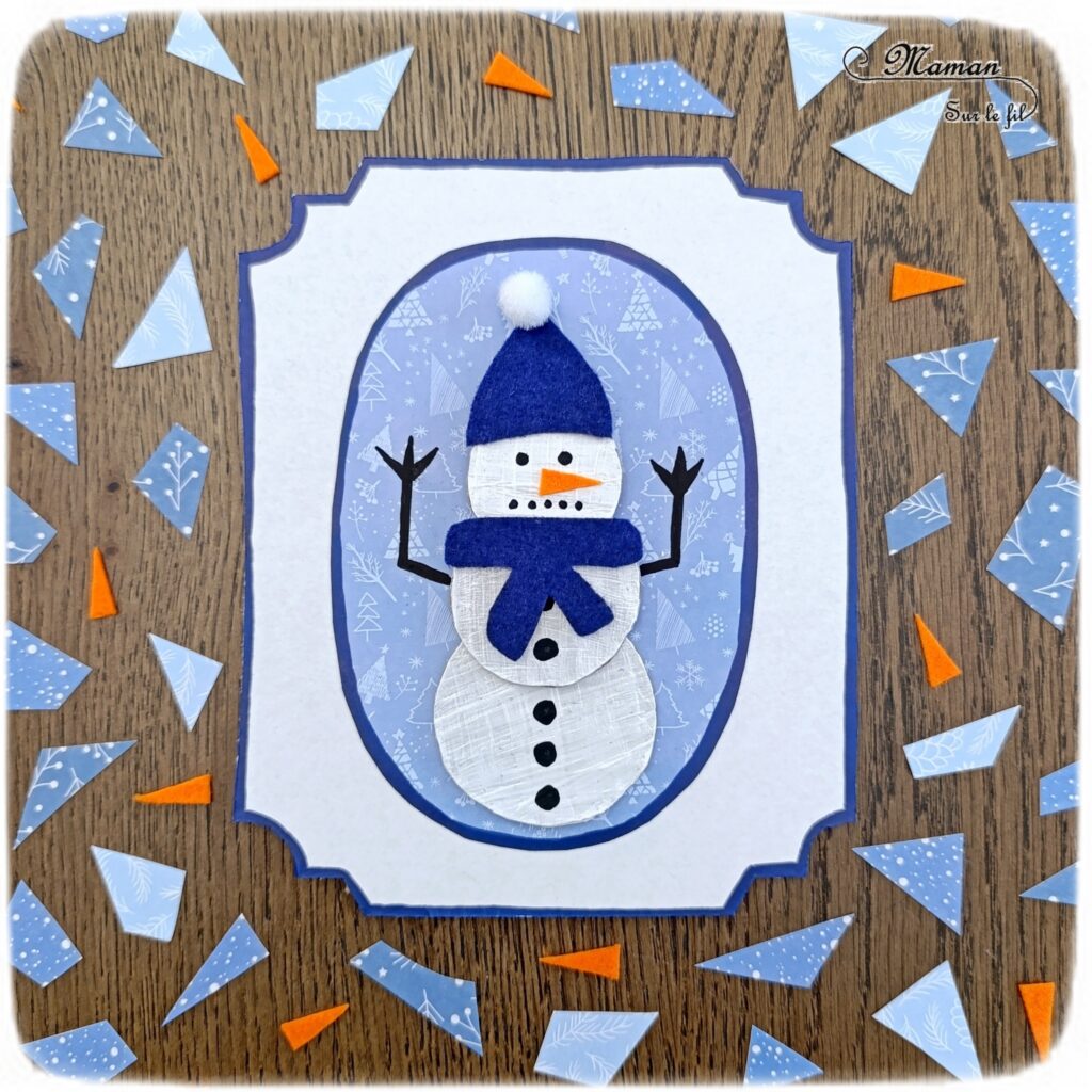 Fabriquer une galerie de portraits de bonhommes de neige : activité créative, récup' et manuelle enfants - Tableaux avec cadres à l'ancienne en carton - Surcyclage, recyclage - Découpage, collage, peinture, dessin - Géométrie, cercles, compas - Décoration hivernale DIY - Thème hiver, neige - Bricolage et décoration sympa et facile - Arts visuels Maternelle et cycle 2 - Maternelle et élémentaire - Créativité - Cycle 1 ou 2 - tutoriel photos - mslf