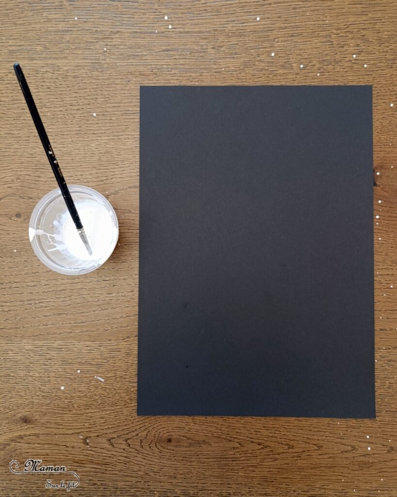 Créer un tableau Planètes avec de la pâte à modeler : activité créative, peinture et manuelle enfants - Technique de peinture ludique pour créer le fond étoilé - Graphismes et points - Cercles - Planètes, système solaire en pâte à modeler - Motricité fine - Musculation des petits doigts - Effet marbré - Thème Nuit, étoiles, espace et planètes - Bricolage et décoration sympa et facile - Arts visuels Maternelle et cycle 2 - Maternelle et élémentaire - Créativité - Cycle 1 ou 2 - tutoriel photos - mslf