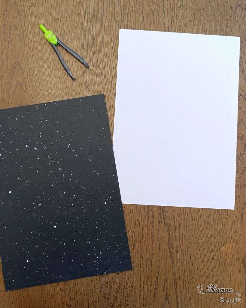 Créer un tableau Planètes avec de la pâte à modeler : activité créative, peinture et manuelle enfants - Technique de peinture ludique pour créer le fond étoilé - Graphismes et points - Cercles - Planètes, système solaire en pâte à modeler - Motricité fine - Musculation des petits doigts - Effet marbré - Thème Nuit, étoiles, espace et planètes - Bricolage et décoration sympa et facile - Arts visuels Maternelle et cycle 2 - Maternelle et élémentaire - Créativité - Cycle 1 ou 2 - tutoriel photos - mslf