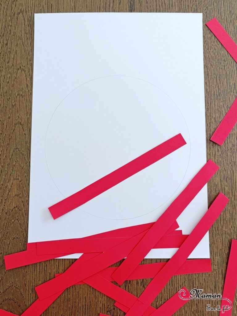 Créer une coccinelle en collage de bandes de papier : activité créative et manuelle enfants - Géométrie avec utilisation de la règle et du compas - Découpage, collage, perforatrice rond - Dessins et graphismes - Thème Insectes et petites bêtes, printemps - Bricolage et décoration sympa et facile - Arts visuels maternelle et élémentaire - Cycles 1 et 2 - Créativité - tutoriel photos - mslf