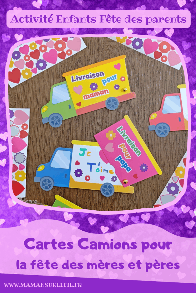 Cartes Camions pour la fête des mères, des pères ou des parents : activité créative et manuelle enfants - Le tutoriel et matériel viennent de chez 10 Doigts - Kit tout compris pour un cadeau DIY et Fait maison pour la fête des mères ou des pères - Message caché avec la benne qui s'ouvre - Gommettes et Photos possible - Mignon et coloré - Cartes à offrir Bricolage et cadeau DIY - Bricolage Fait maison à offrir - Fête des mères, pères, grands-mères, grands-pères, parents - Pour les enseignants en fin d'année - Thème Fêtes, amour, amitié, Saint-Valentin - Bricolage sympa et facile - Arts visuels Maternelle et cycle 2 - Maternelle et élémentaire - Créativité - Cycle 1 ou 2 - tutoriel photos - mslf