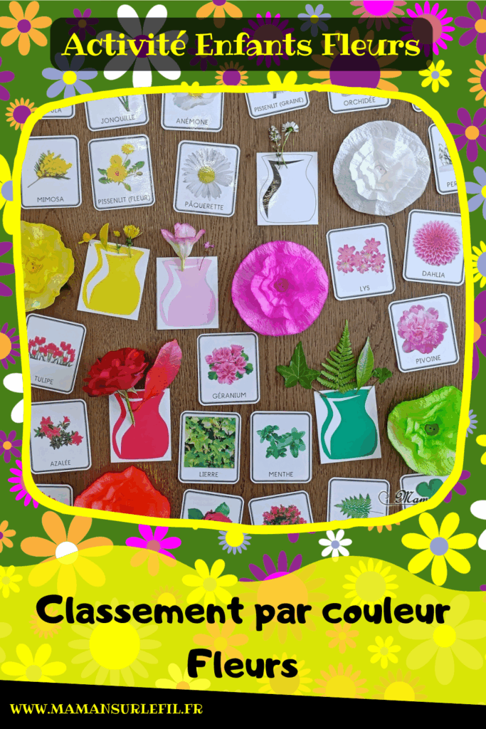 Fabriquer des fleurs avec des feuilles d'essuie-tout + activités de classement par couleurs : activité créative, nature, pédagogique et manuelle enfants - Tracé et découpage de cercles dans du Sopaline - Coloriage des bords aux feutres - Application d'eau au pinceau - Coeur fait avec un bouton -Chasse aux couleurs dans le jardin (fleurs, feuilles, trèfles, herbes...) - Land art et nature - Cartes avec Photos de fleurs à classer par couleur pour compléter - Jeu Repère les couleurs pour les plus grands - Jeux PDF à imprimer Simple, coloré et joli - Thème Fleurs, printemps, couleurs - Bricolage et décoration sympa et facile - Arts visuels maternelle et élémentaire - Cycles 1 et 2 - Créativité - tutoriel photos - mslf