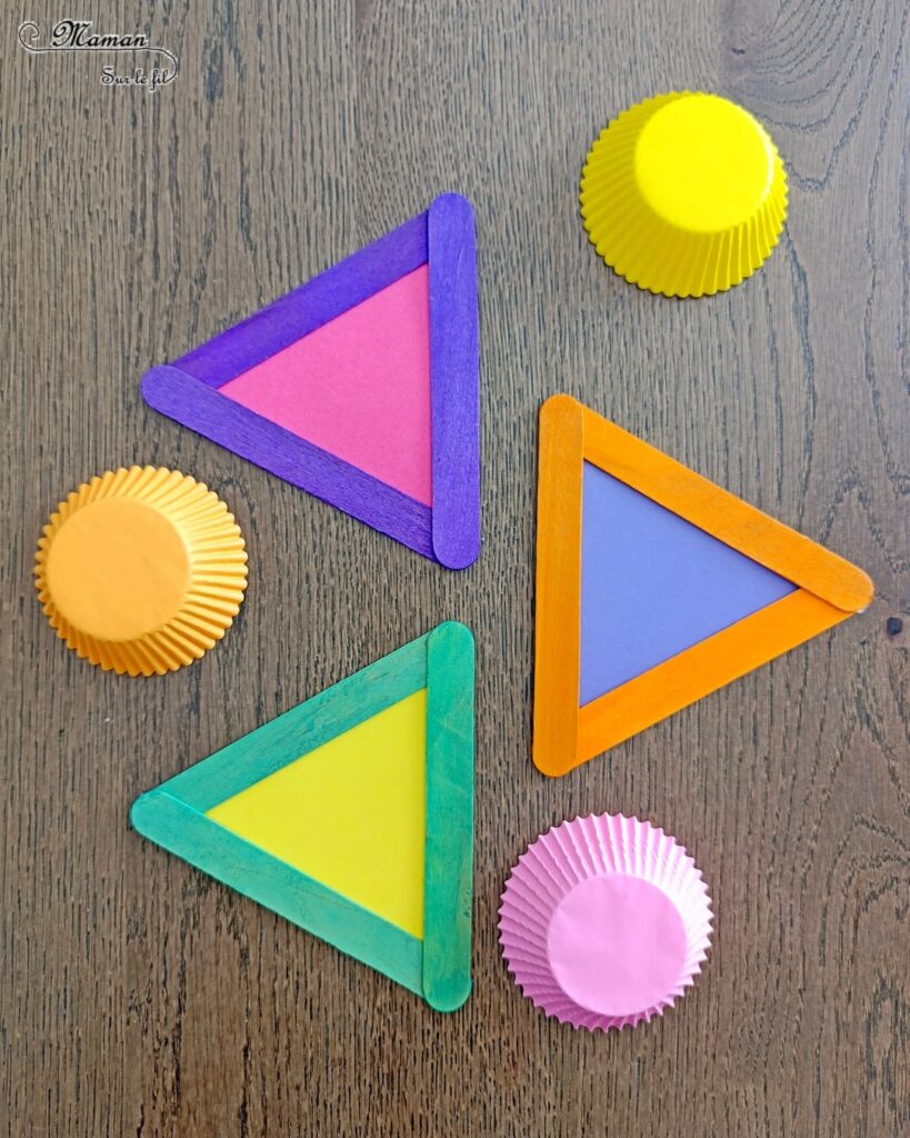 Fabriquer des poissons colorés avec des bâtonnets de bois et des caissettes à cupcakes : activité créative, récup' et manuelle enfants - Recyclage et surcyclage de gros bâtonnets en bois colorés et de caissettes couleurs Arc-en-ciel - Bricolage facile et rigolo - Découpage, collage - Gommettes Yeux - Thème poissons, animaux marins, mer, océans, été, 1er avril - Bricolage et décoration sympa et facile - Arts visuels maternelle et élémentaire - Cycles 1 et 2 - Créativité - tutoriel photos - mslf