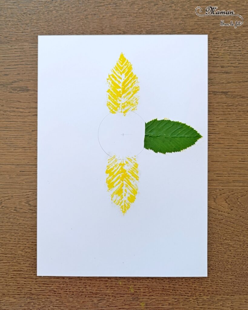 Peindre un tournesol avec des empreintes de feuilles : activité créative, peinture et manuelle enfants - Peinture avec des éléments de la nature - Empreintes de feuilles faites avec de la gouache en stick - Papier à bulles pour le coeur du tournesol - Dessin et graphismes - Land Art et Nature - Thème Fleurs, printemps, été, soleil - Bricolage et décoration sympa et facile - Arts visuels maternelle et élémentaire - Cycles 1 et 2 - Créativité - tutoriel photos et vidéo - mslf