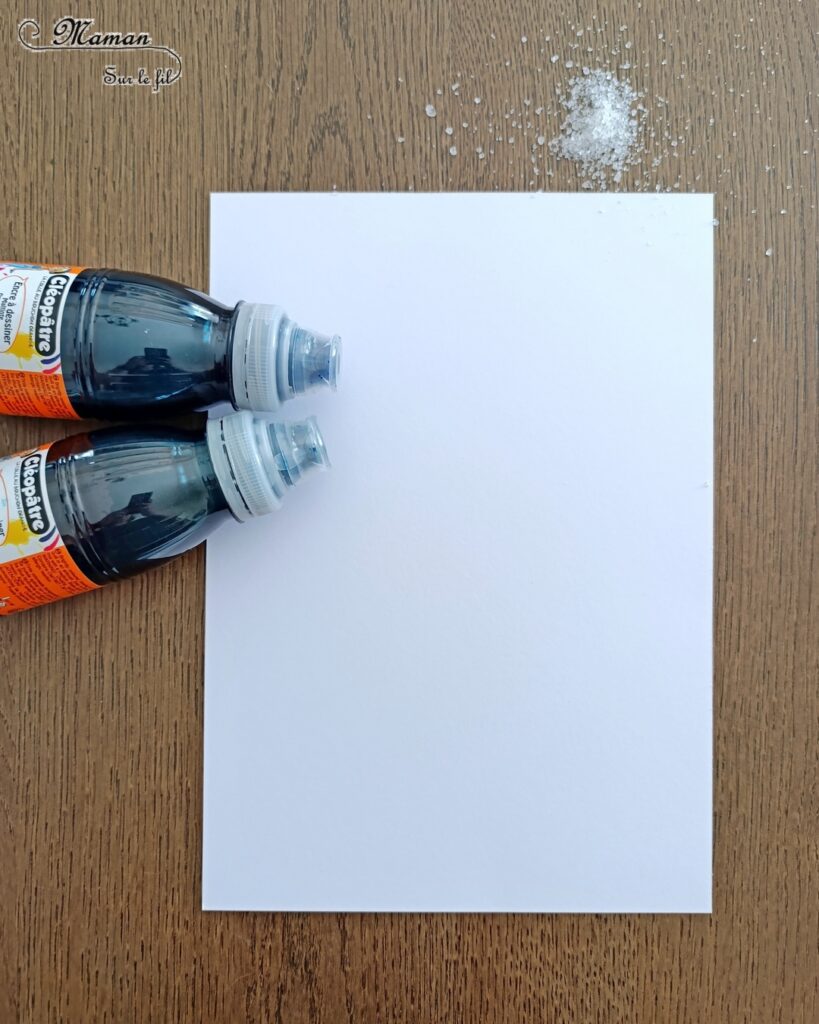 Créer des poissons multicolores au papier aluminium et feutres : activité créative, peinture et manuelle enfants - Fond bleu avec la technique de l'encre et du gros sel - Pour les poissons colorés, technique des feutres, du papier aluminium et de l'eau - Découpage, collage, cercle, coeurs - Gommettes Yeux - Thème poissons, animaux marins, mer, océans, été, 1er avril - Bricolage et décoration sympa et facile - Arts visuels maternelle et élémentaire - Cycles 1 et 2 - Créativité - tutoriel photos - mslf