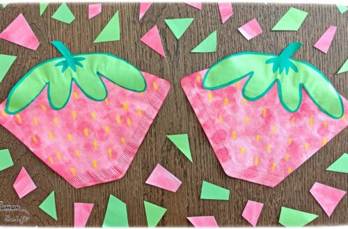 Créer des fraises avec des filtres à café : activité créative, récup et manuelle enfants - Recyclage, surcyclage de filtres à café - Peinture, découpage, collage, graphismes - Thème Fruits et légumes, potager, printemps, été - Bricolage et décoration sympa et facile - Arts visuels maternelle et élémentaire - Cycles 1 et 2 - Créativité - tutoriel photos - mslf
