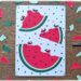 Pastèque en papier déchiré, mangée par des fourmis : activité créative et manuelle enfants - Déchirage, découpage et collage de papier - Utilisation du compas, cercles - Dessins et graphismes - Thème Fruits et légumes, potager, printemps, été - Bricolage et décoration sympa et facile - Arts visuels maternelle et élémentaire - Cycles 1 et 2 - Créativité - tutoriel photos - mslf