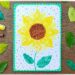 Peindre un tournesol avec des empreintes de feuilles : activité créative, peinture et manuelle enfants - Peinture avec des éléments de la nature - Empreintes de feuilles faites avec de la gouache en stick - Papier à bulles pour le coeur du tournesol - Dessin et graphismes - Land Art et Nature - Thème Fleurs, printemps, été, soleil - Bricolage et décoration sympa et facile - Arts visuels maternelle et élémentaire - Cycles 1 et 2 - Créativité - tutoriel photos et vidéo - mslf
